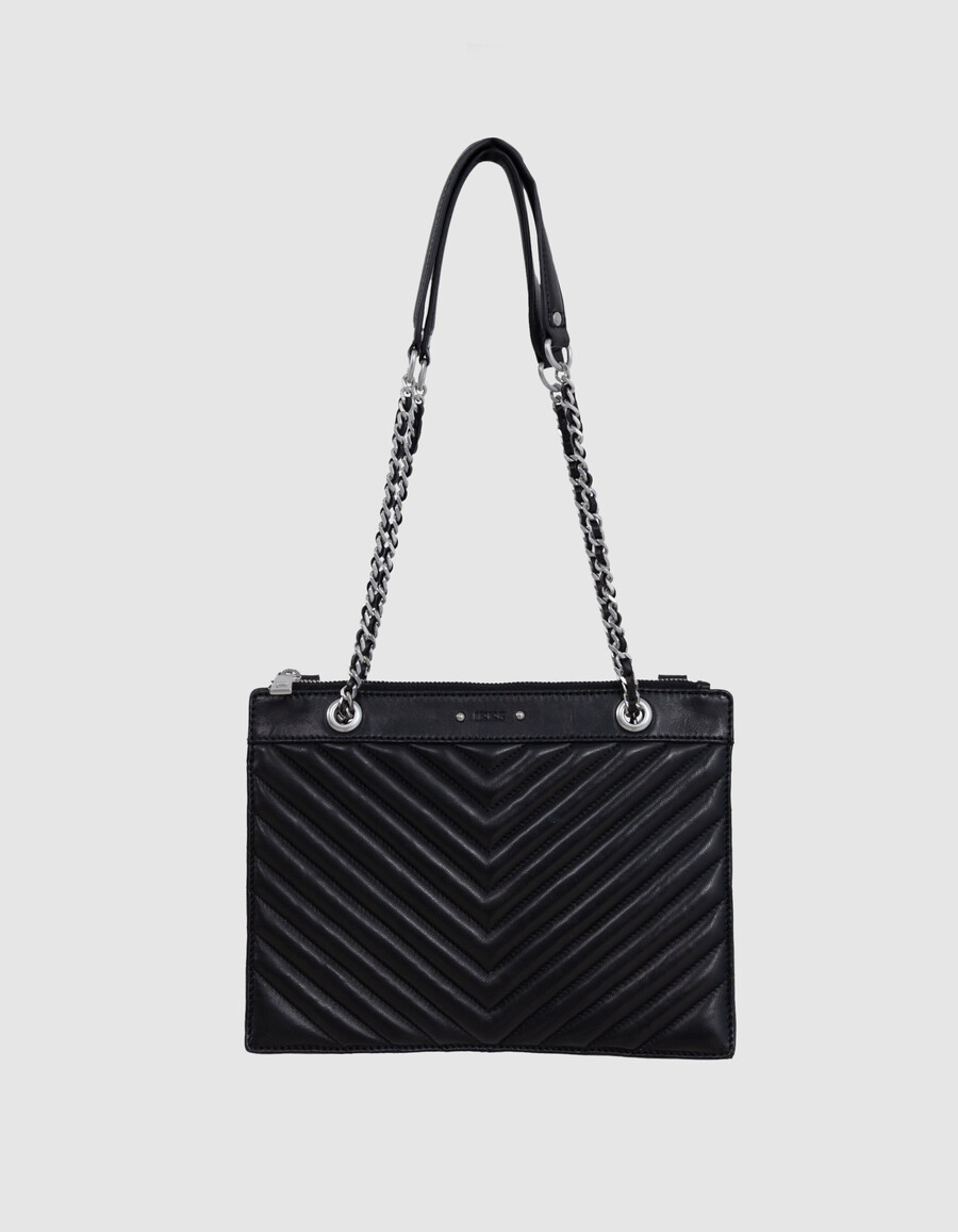 schwarze leder-clutch für damen modell 1440 reporter