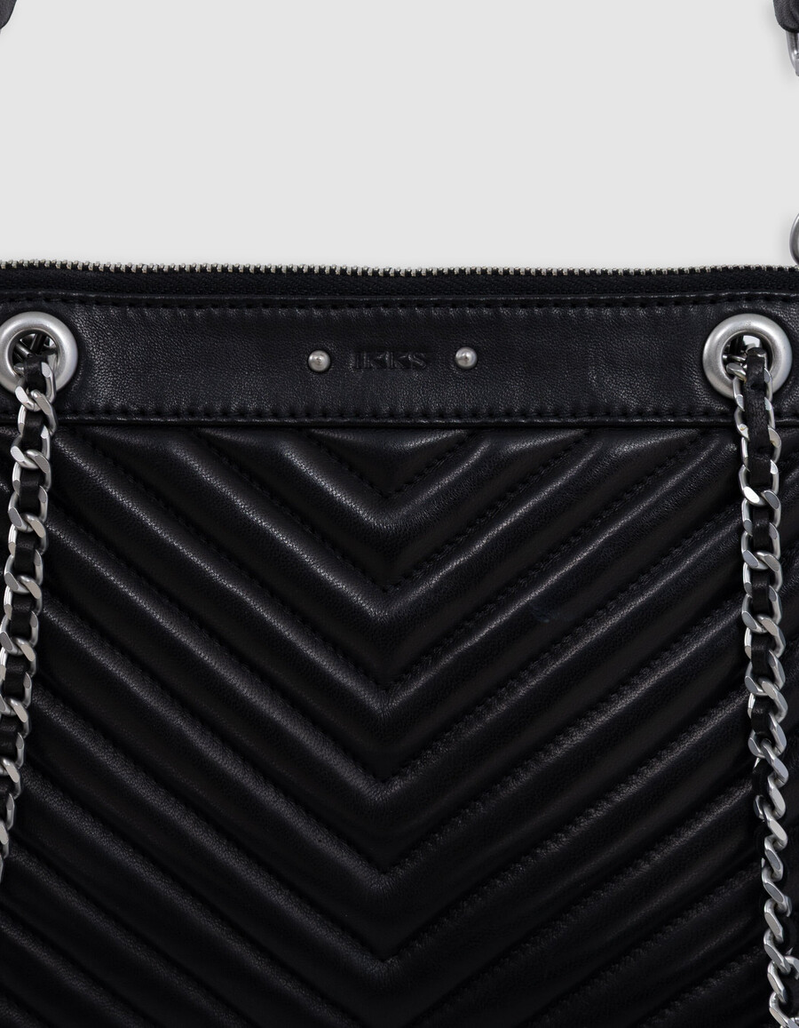 schwarze leder-clutch für damen modell 1440 reporter