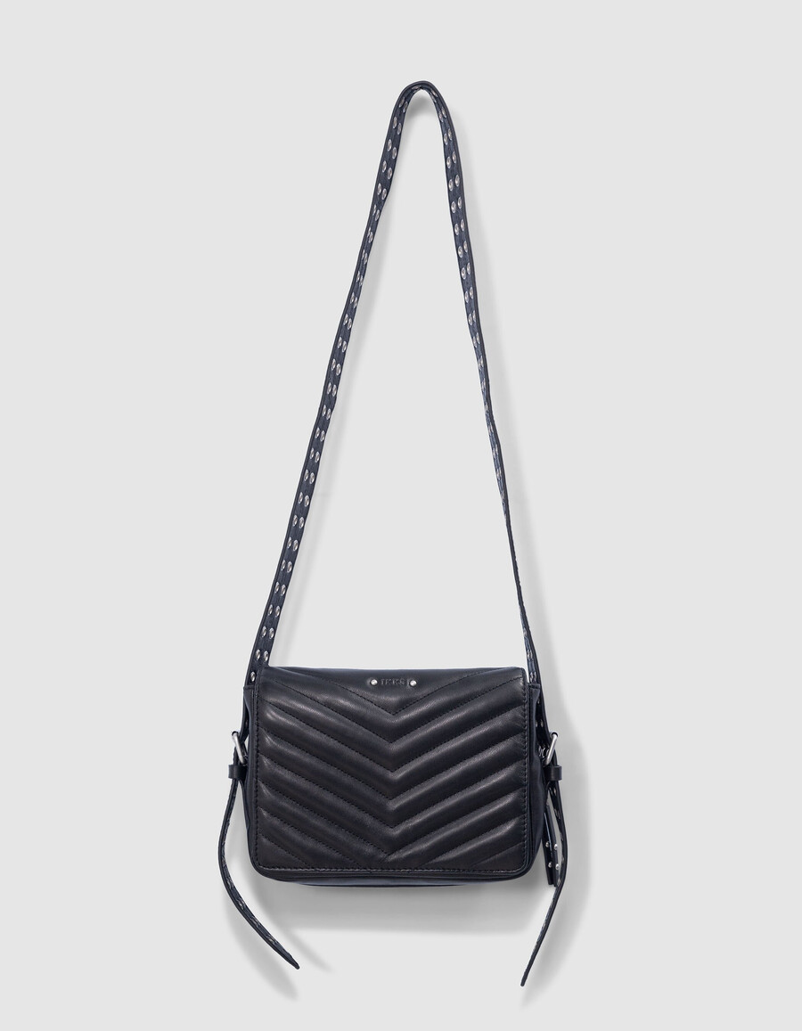 tasche 1440 steward schwarzes leder fischgrätsteppung damen