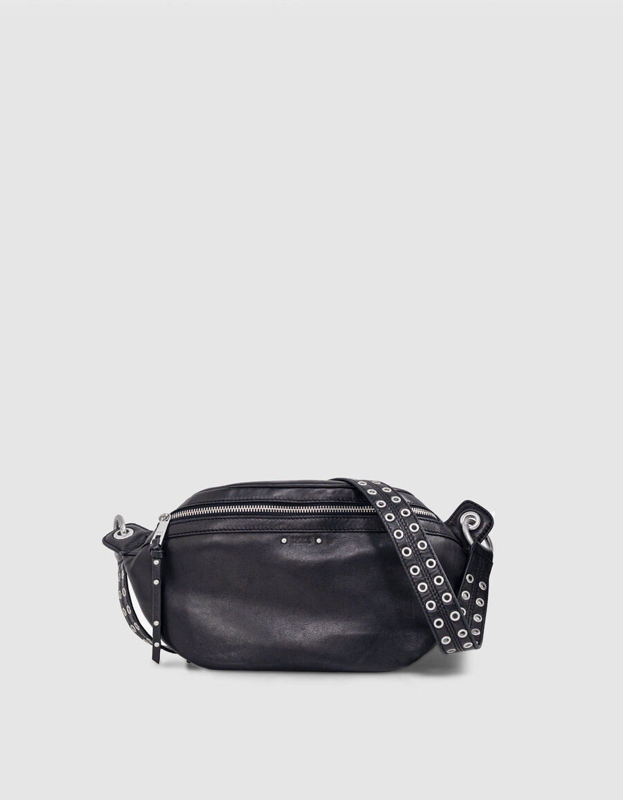 schwarze ledergürteltasche für damen modell 1440