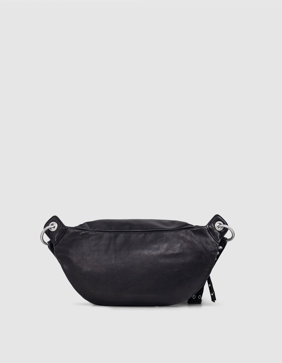 schwarze ledergürteltasche für damen modell 1440