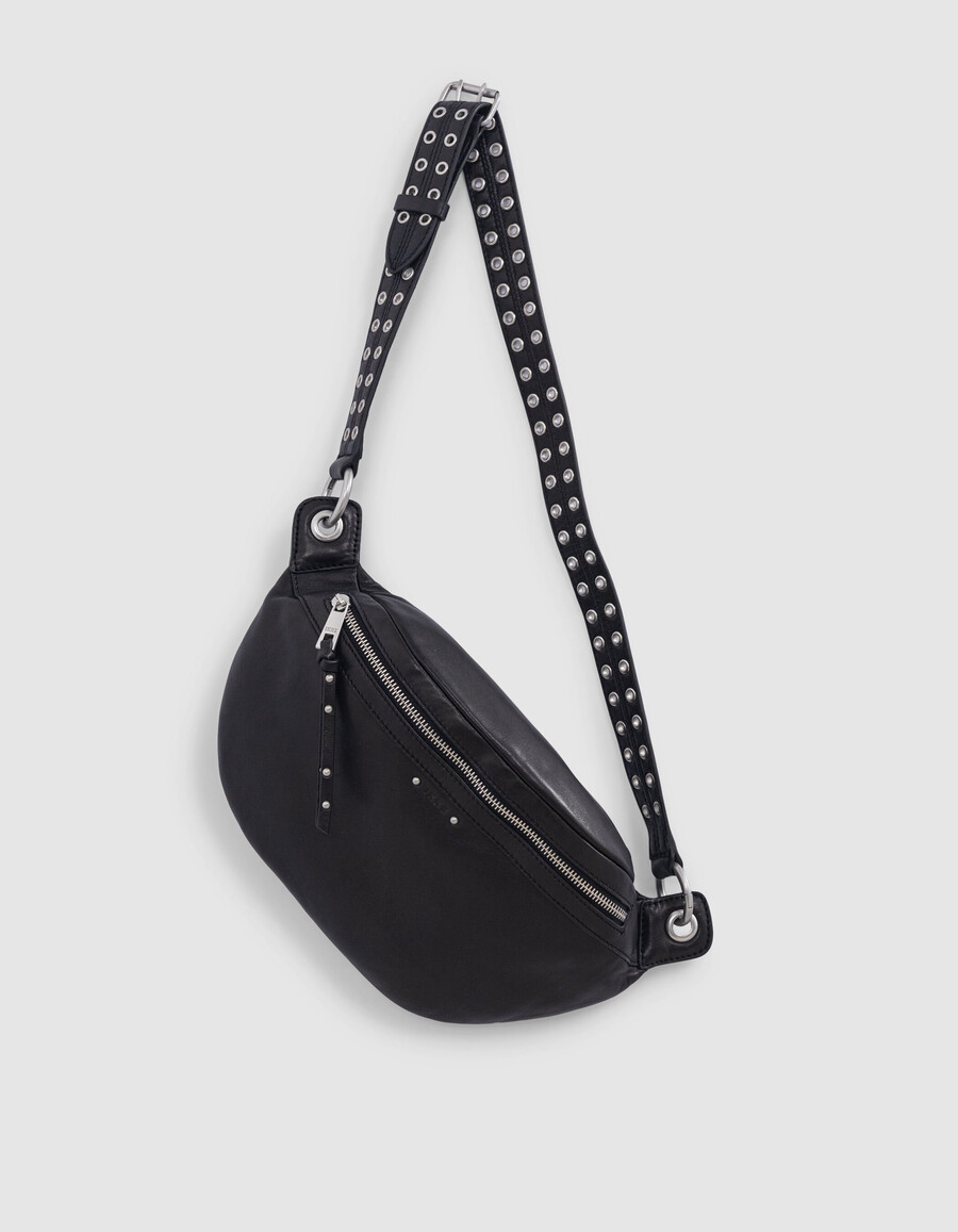 schwarze ledergürteltasche für damen modell 1440