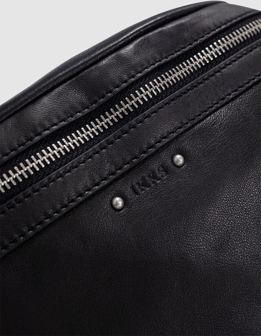 schwarze ledergürteltasche für damen modell 1440