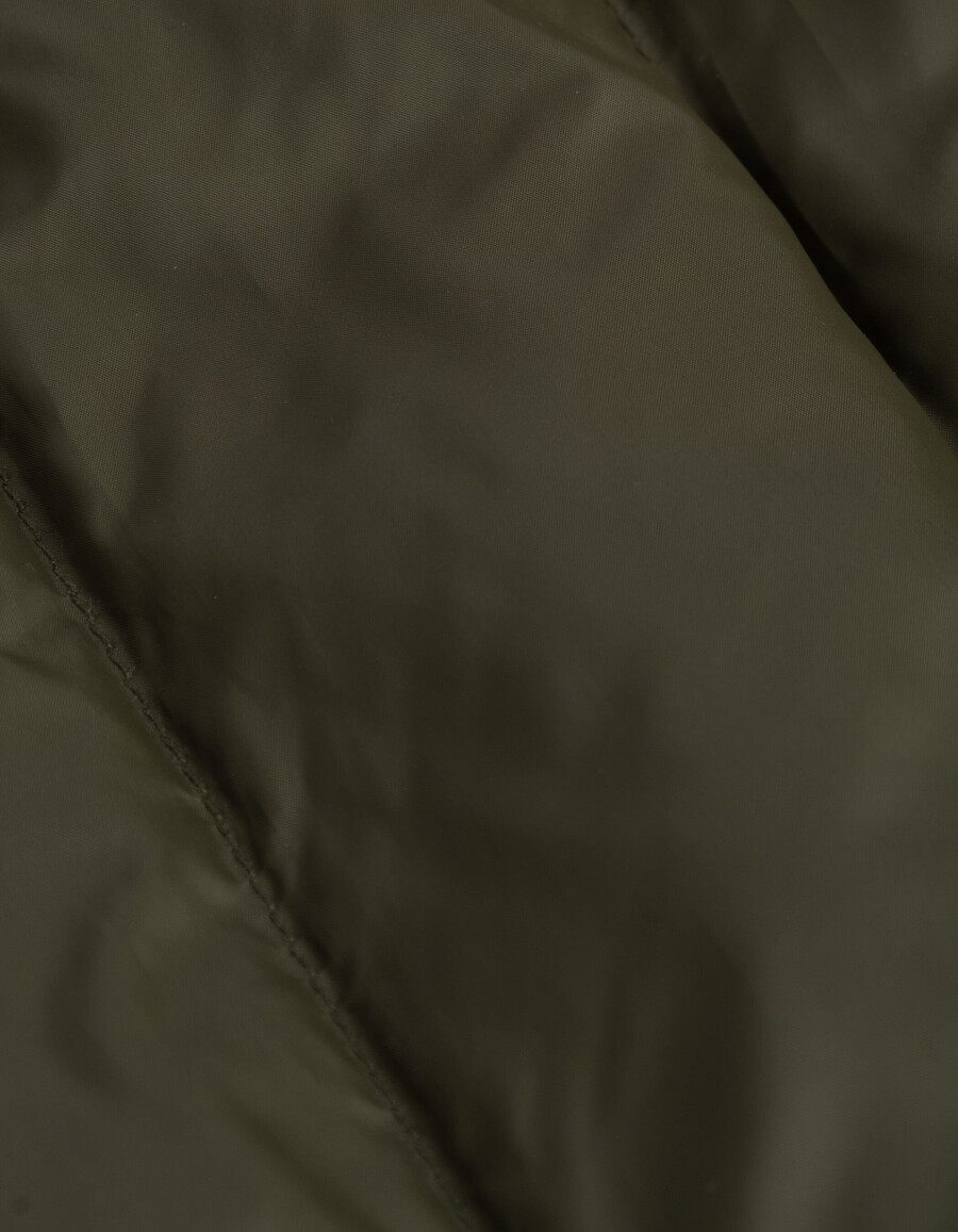 khakifarbene gesteppte nylon-computertasche für damen