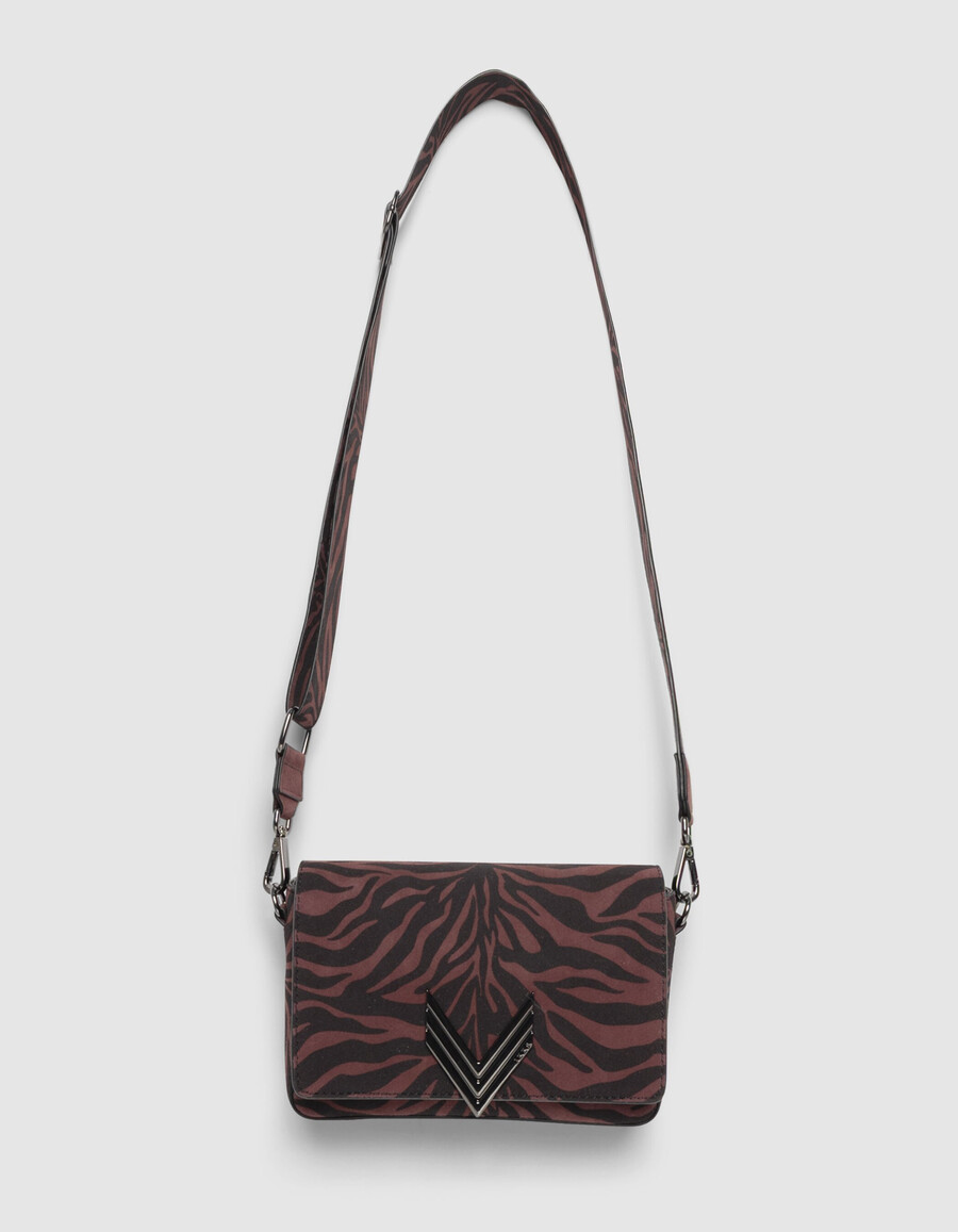 damen-wildlederschuh „the 111 in burgunderrot mit zebra-motiv und schwarzem muster