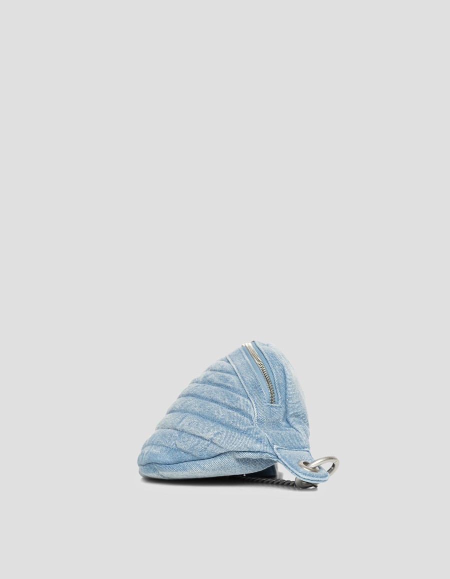 damen-bauchtasche aus verwaschenem blauem denim modell 1440