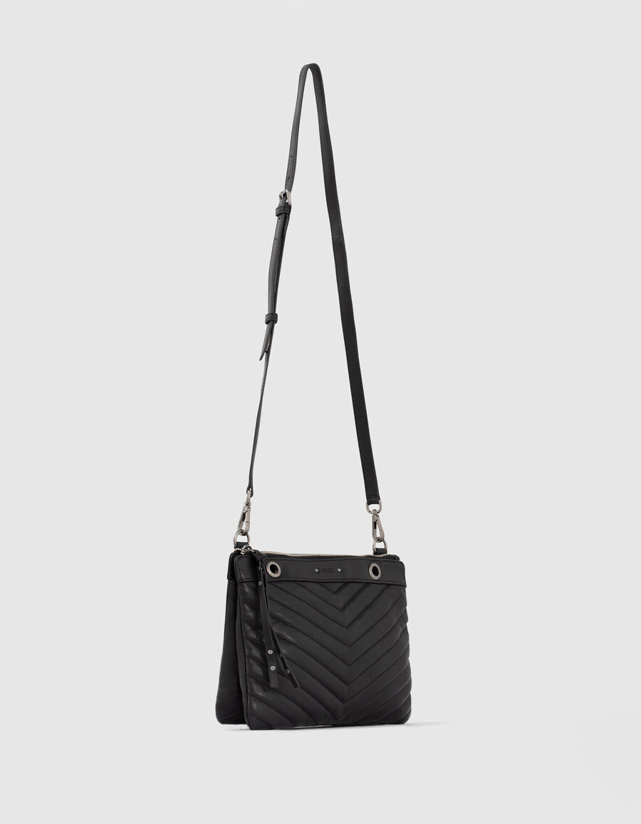 1440 gesteppte leder-clutch für damen