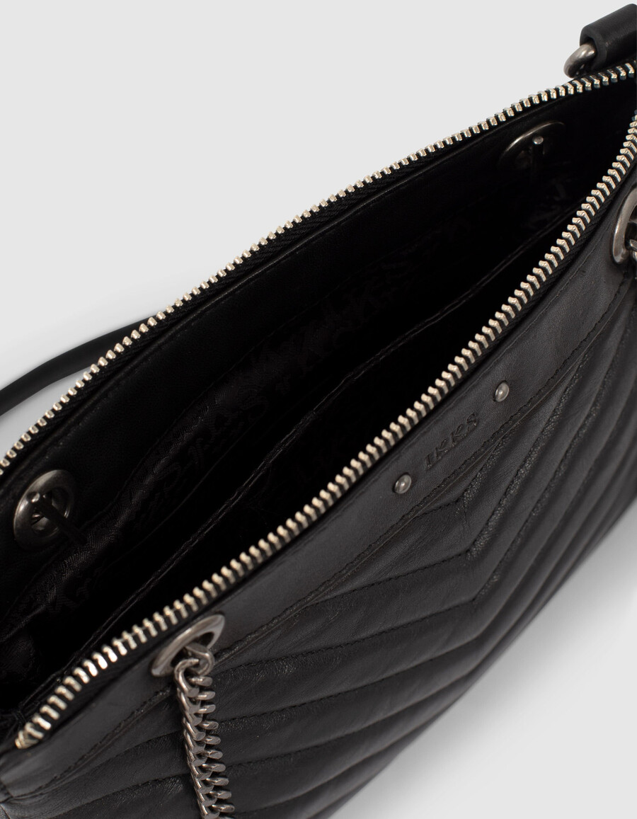 1440 gesteppte leder-clutch für damen