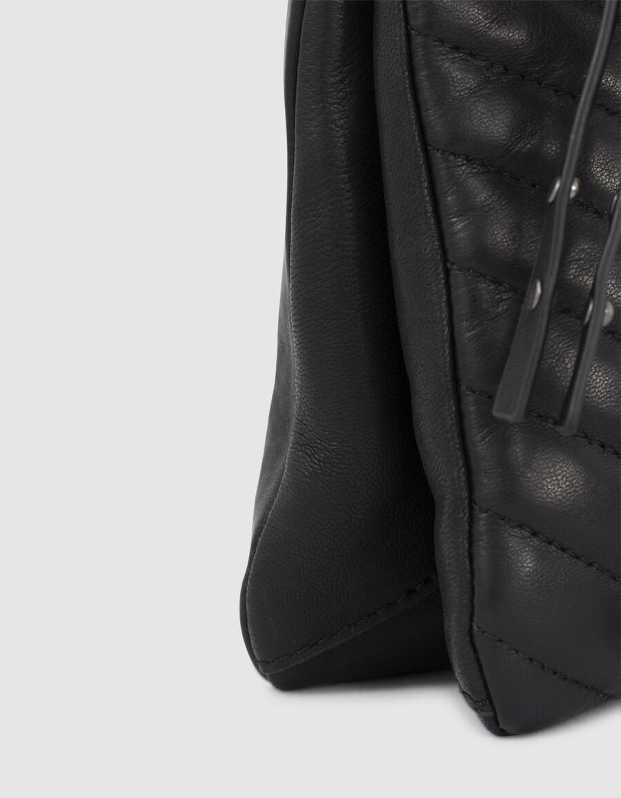 1440 gesteppte leder-clutch für damen
