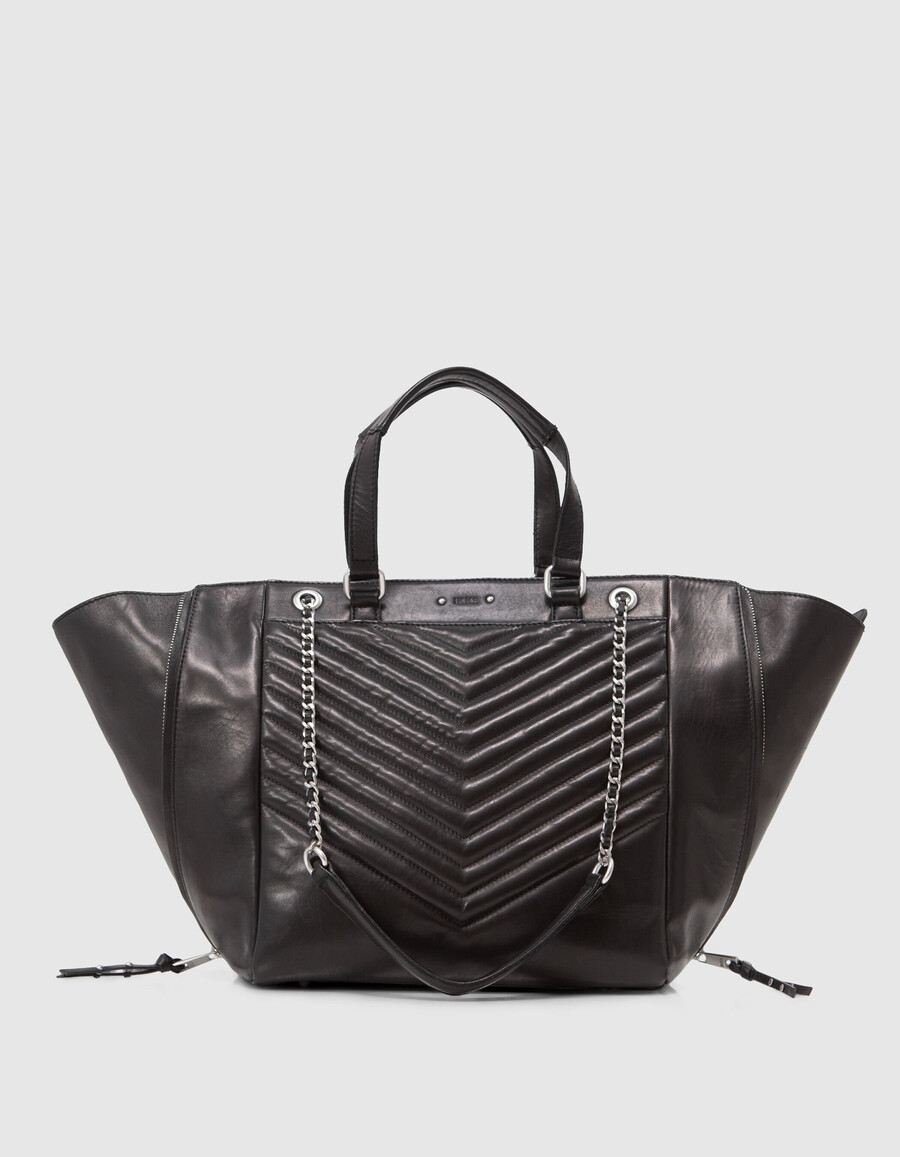 tasche 1440 schwarzes leder größe l damen