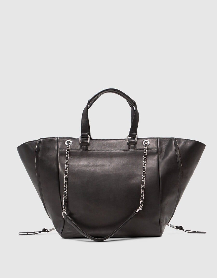 tasche 1440 schwarzes leder größe l damen