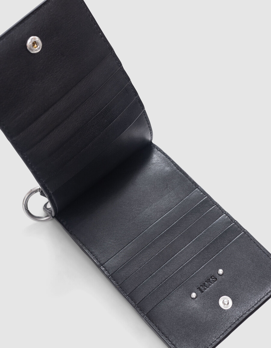 handytasche 111 schwarze leder-schulterriemen-nieten damen