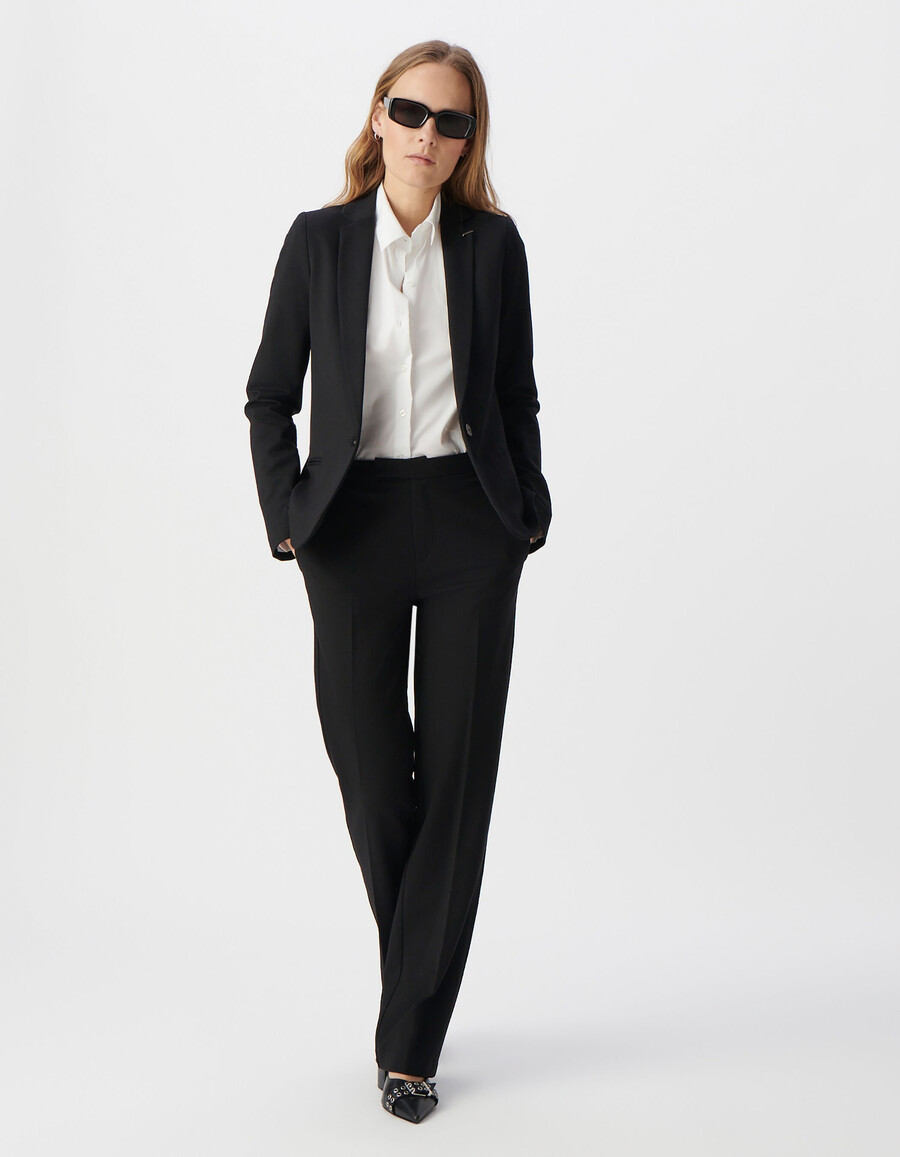 schwarze taillierte strickjacke „milano für damen