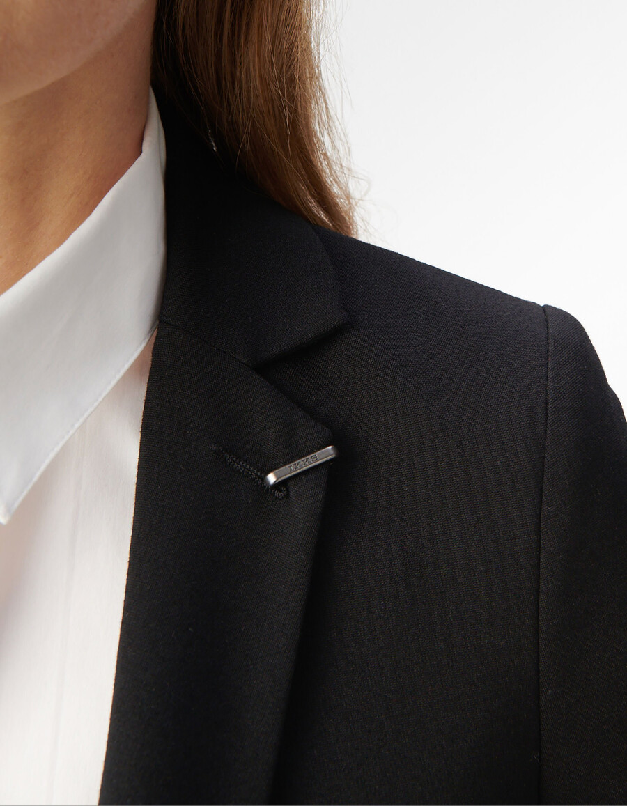 schwarze taillierte strickjacke „milano für damen