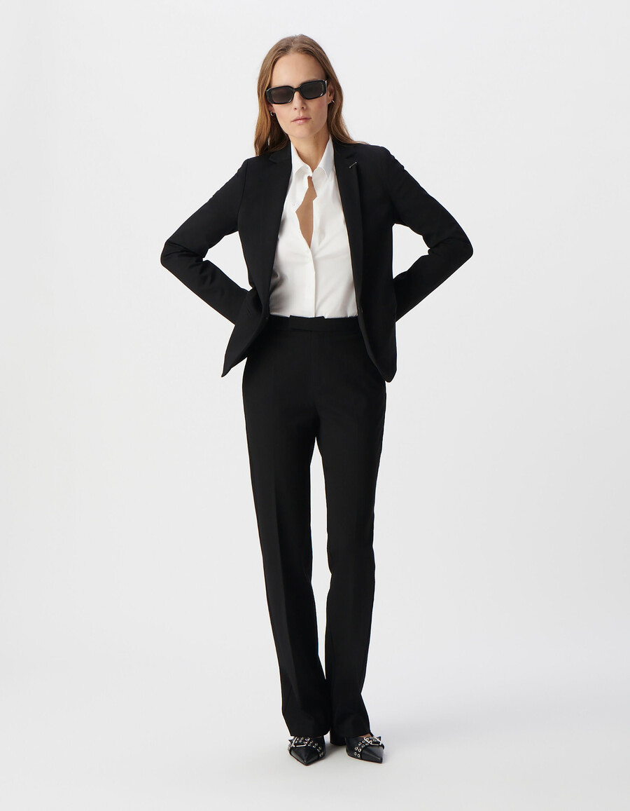 schwarze taillierte strickjacke „milano für damen