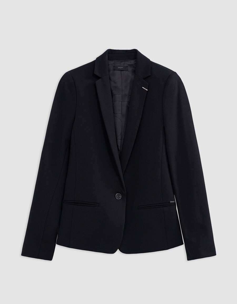 schwarze taillierte strickjacke „milano für damen