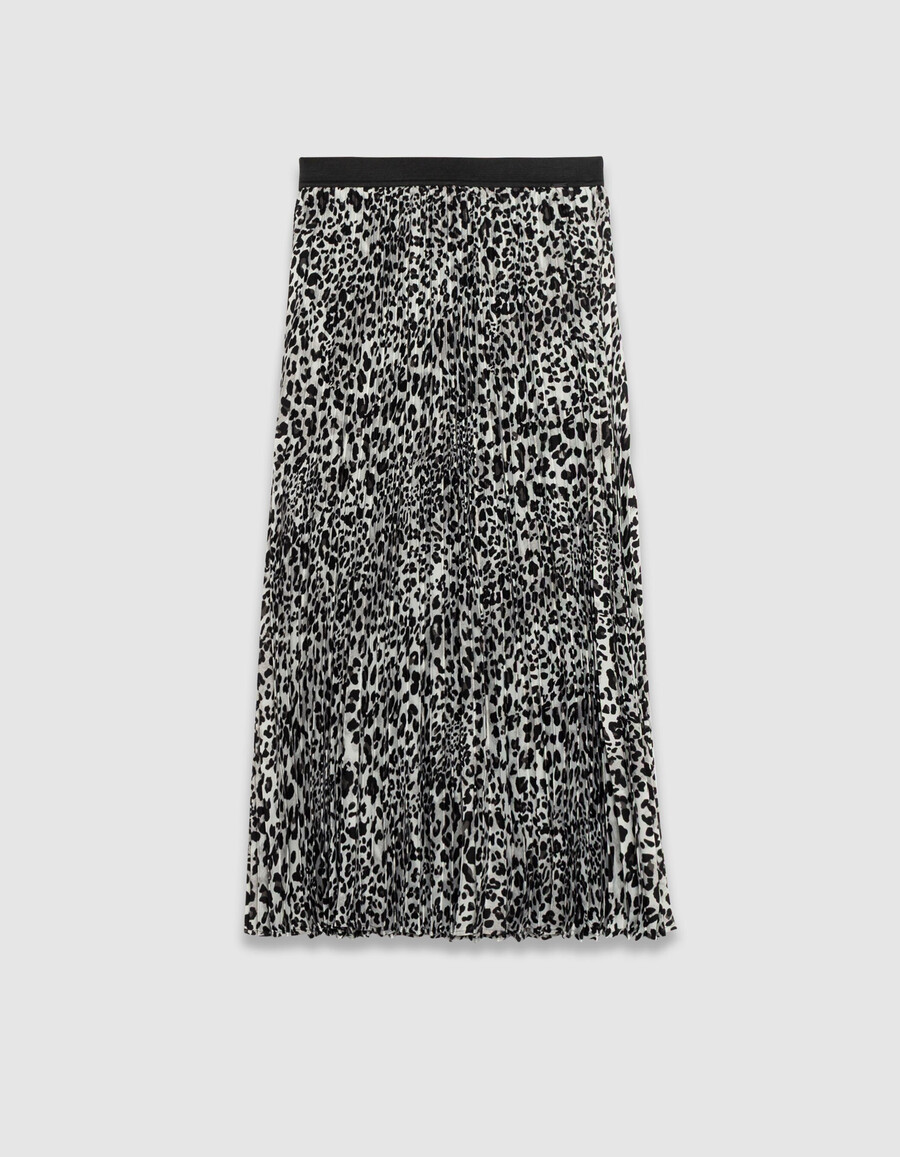 damen-faltenrock „grey panther aus recyceltem polyester