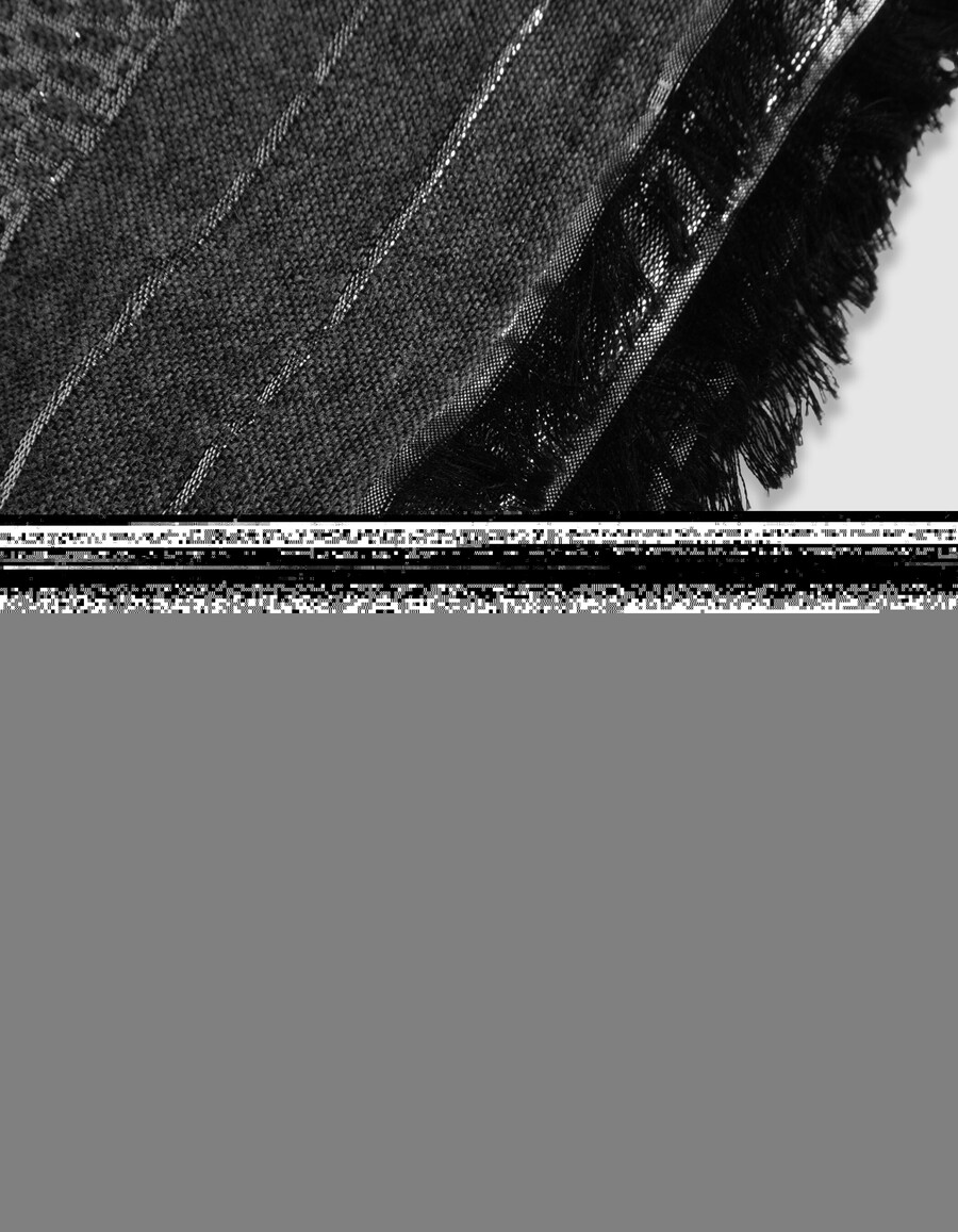 grauer metallisch schimmernder python-jacquard-schal für damen