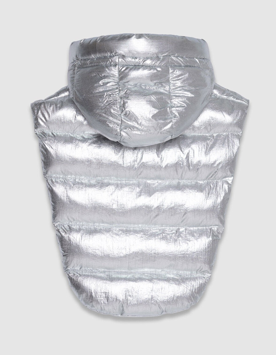 silberne nylon-stepphaube für damen