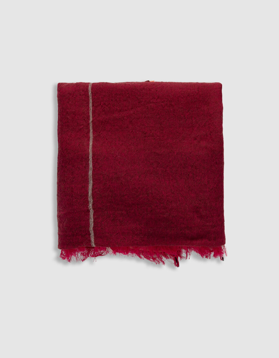 damenschal mit rotem karomuster