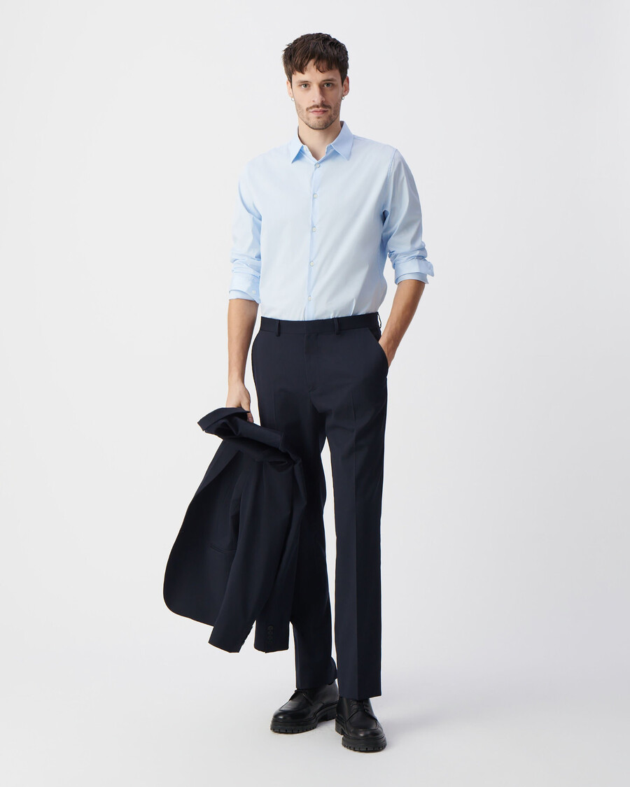 slim-fit-hemd aus sky popeline für herren