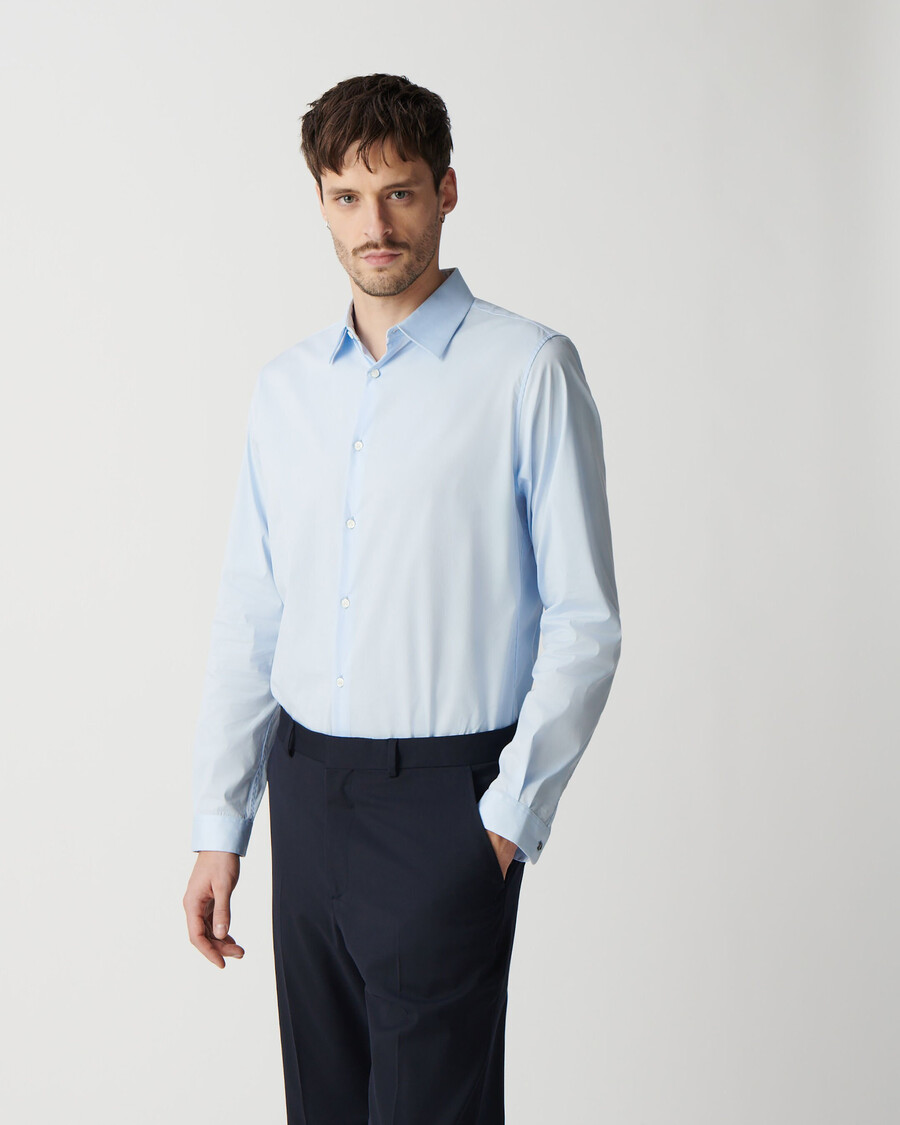 slim-fit-hemd aus sky popeline für herren