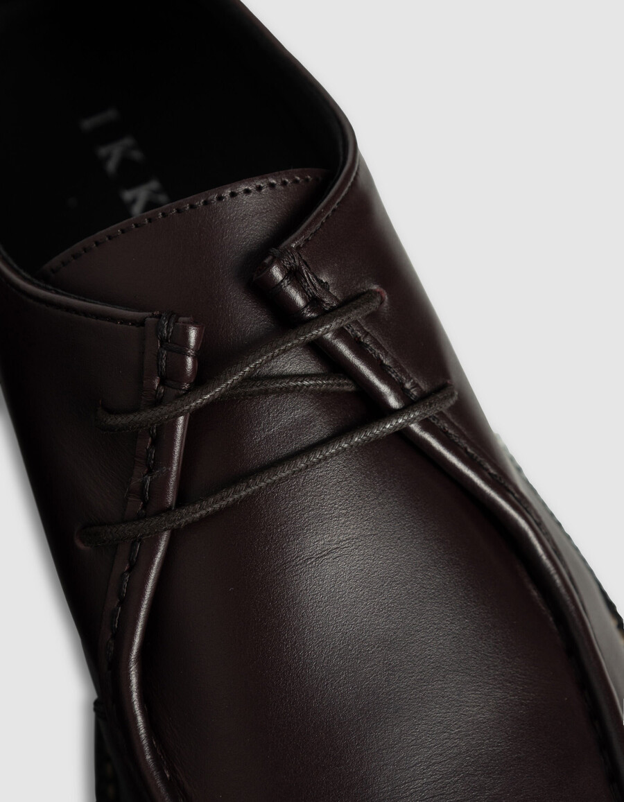 derby-schuhe aus leder für herren mit plateau