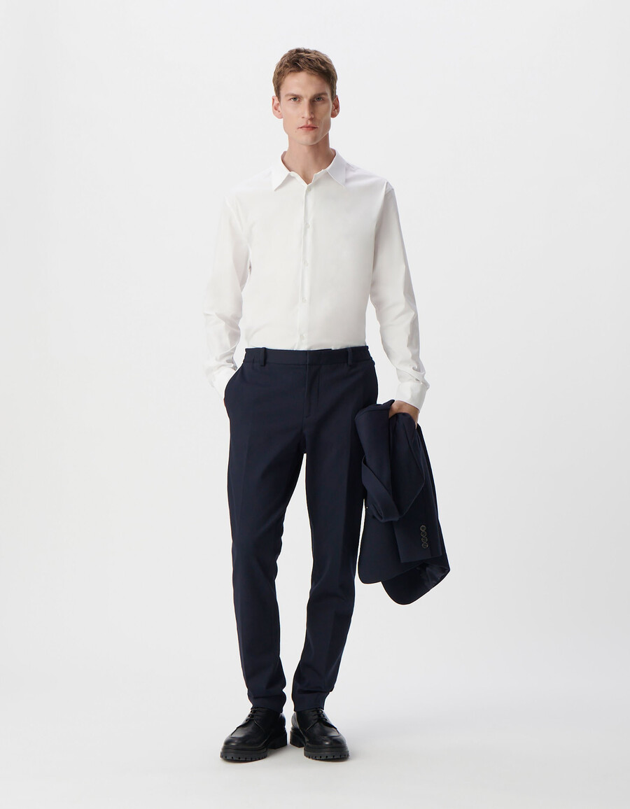 herren-anzughose milano marineblau schmal geschnitten