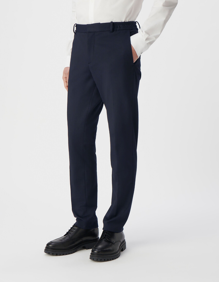 herren-anzughose milano marineblau schmal geschnitten