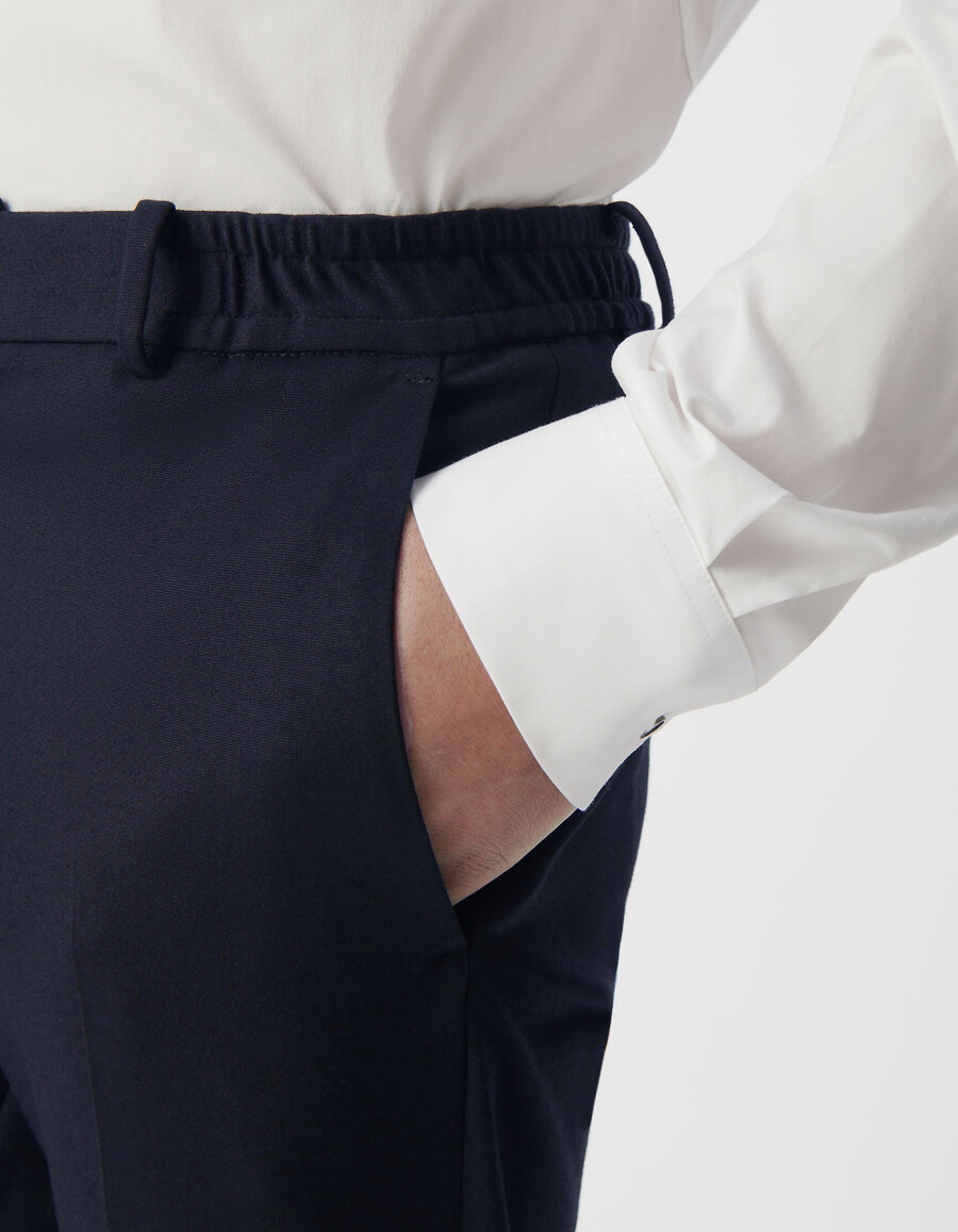 herren-anzughose milano marineblau schmal geschnitten