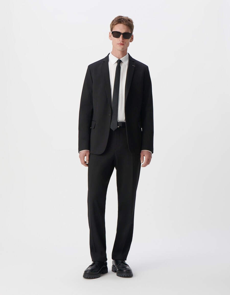 schwarzes milano-strickjacken-slim-size-modell für herren