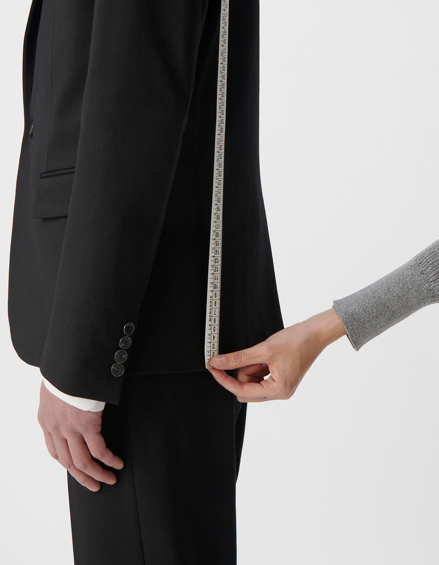 schwarzes milano-strickjacken-slim-size-modell für herren