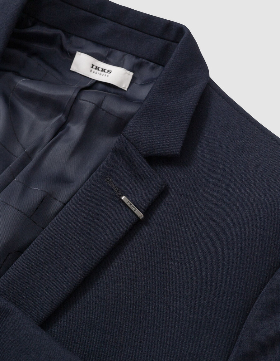 herren-strickjacke milano in marineblau schmal geschnitten