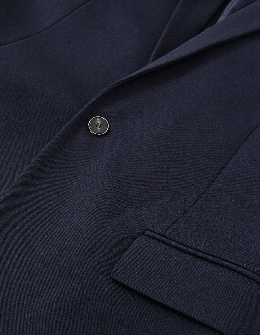 herren-strickjacke milano in marineblau schmal geschnitten