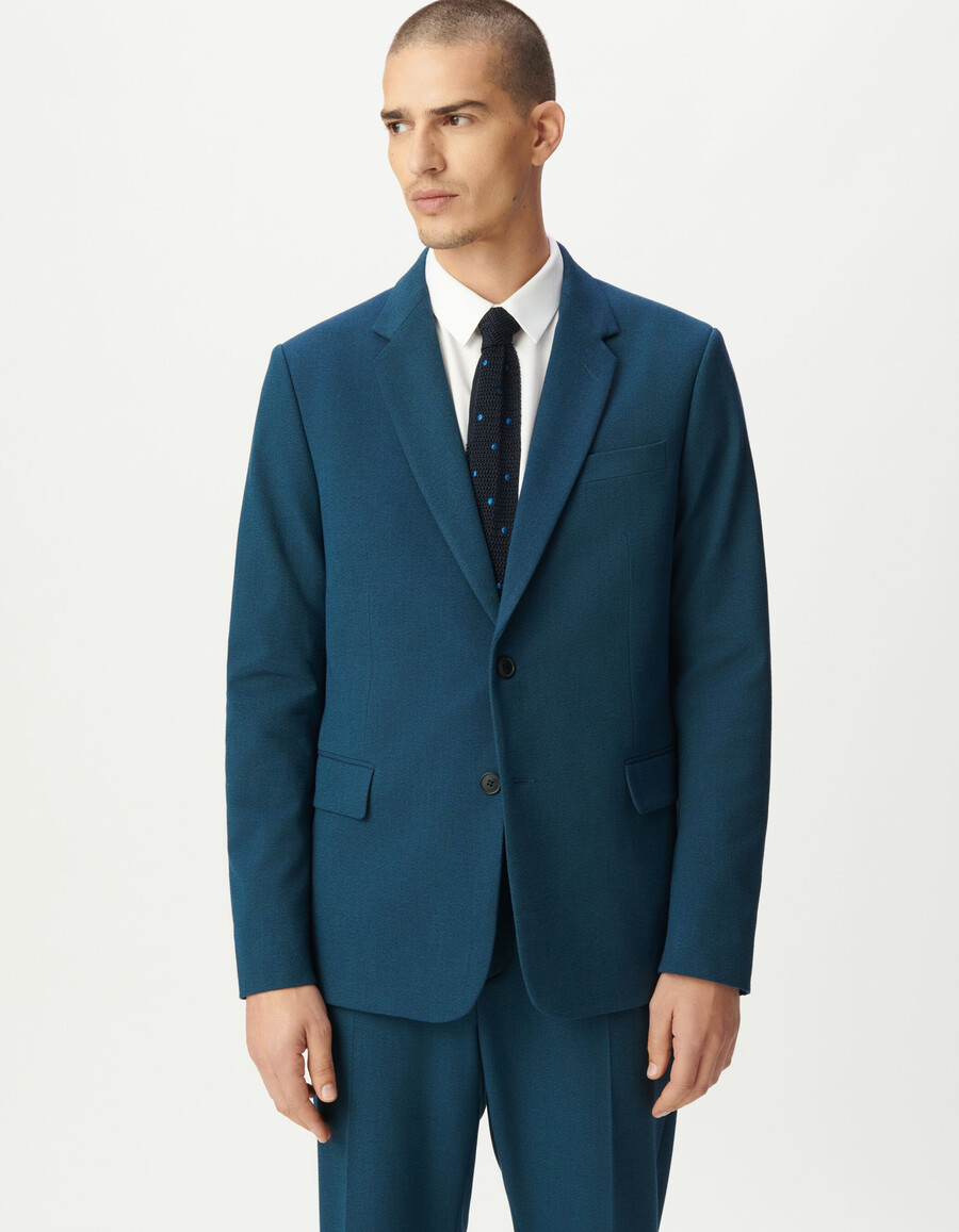 herren-anzugjacke blau schlicht
