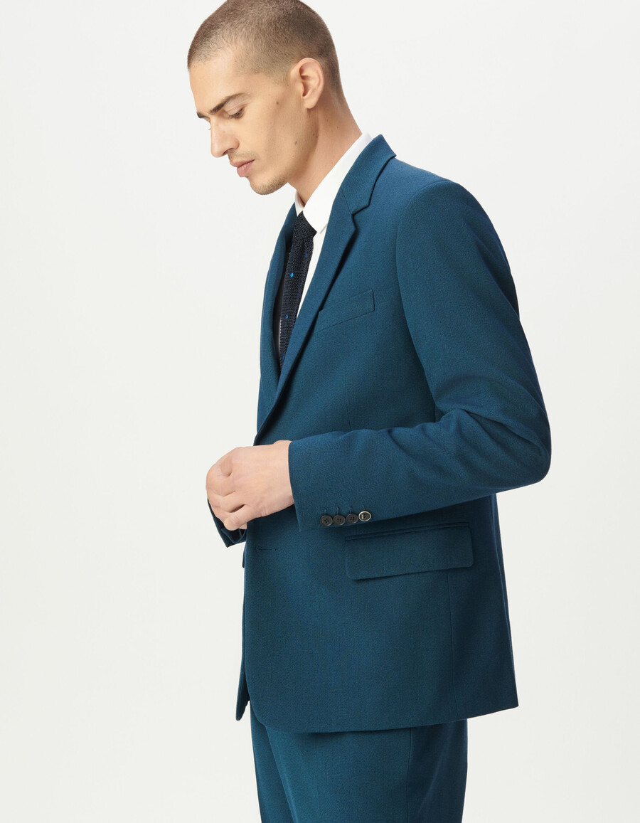 herren-anzugjacke blau schlicht