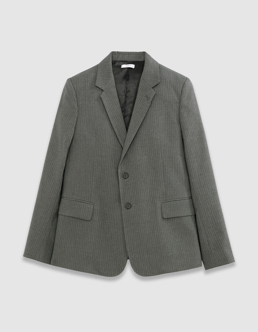 herren-anzugjacke mit grauen nadelstreifen