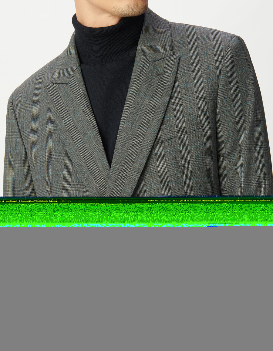 herren-anzugjacke in grau mit karomuster