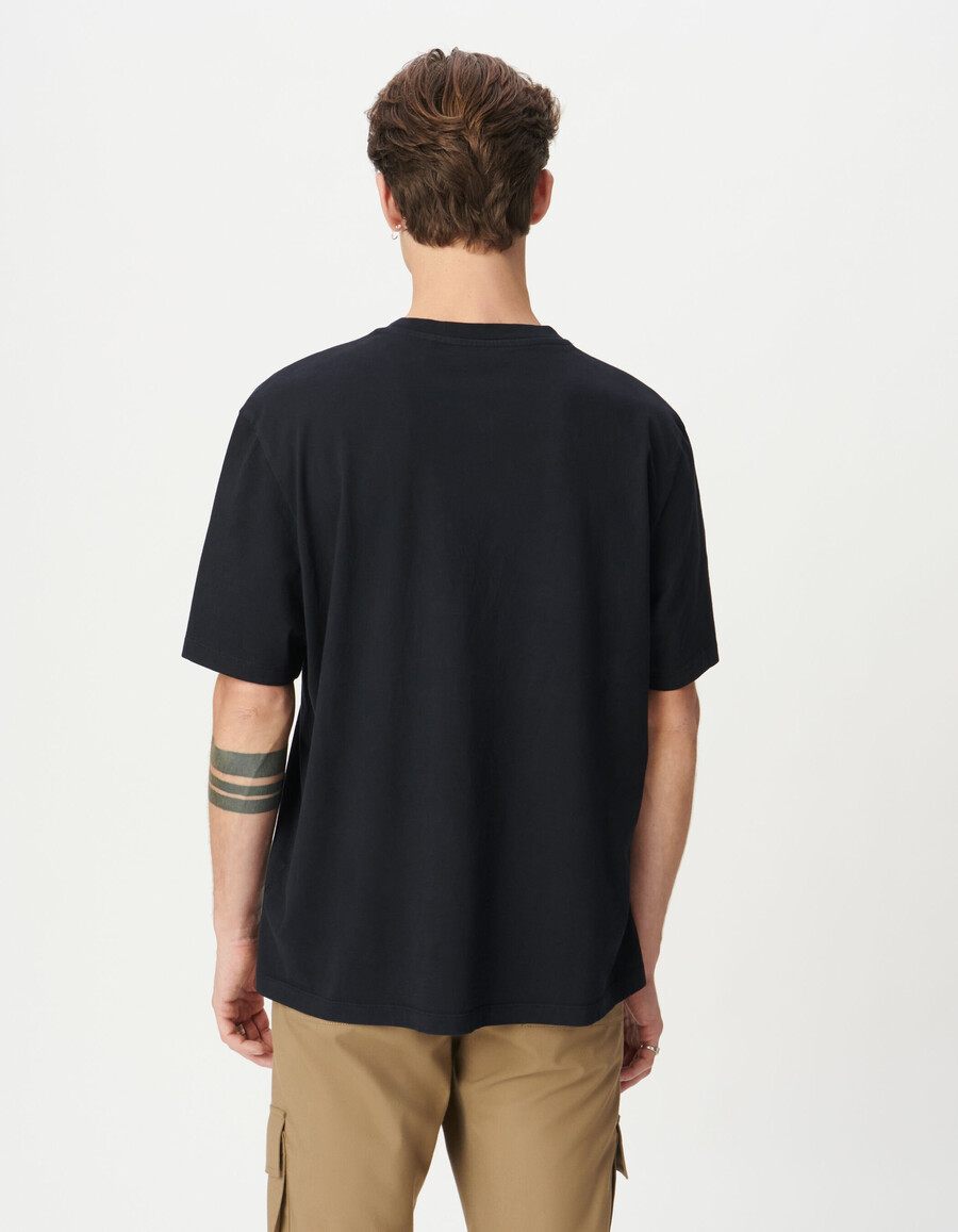 herren-t-shirt mit kurzen ärmeln und rundhalsausschnitt in marineblau