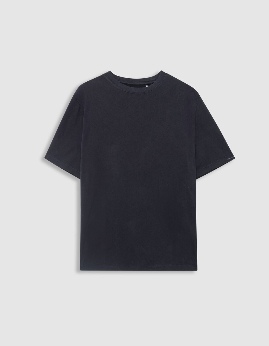 herren-t-shirt mit kurzen ärmeln und rundhalsausschnitt in marineblau