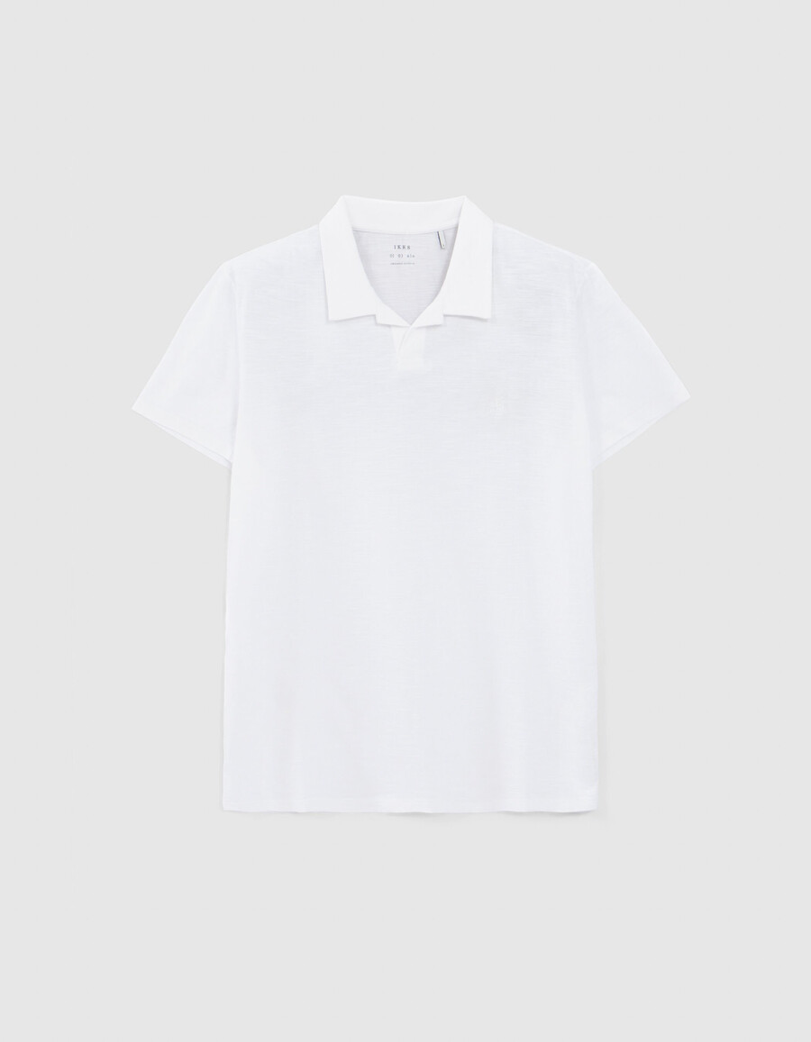weißes herren-t-shirt aus bio-baumwolle mit slub-muster