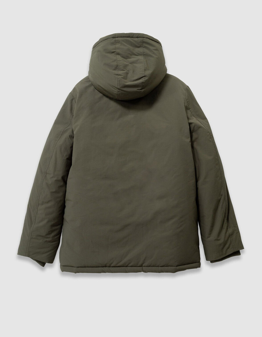 3-in-1-parka und wendbare steppjacke für jungen in khaki.