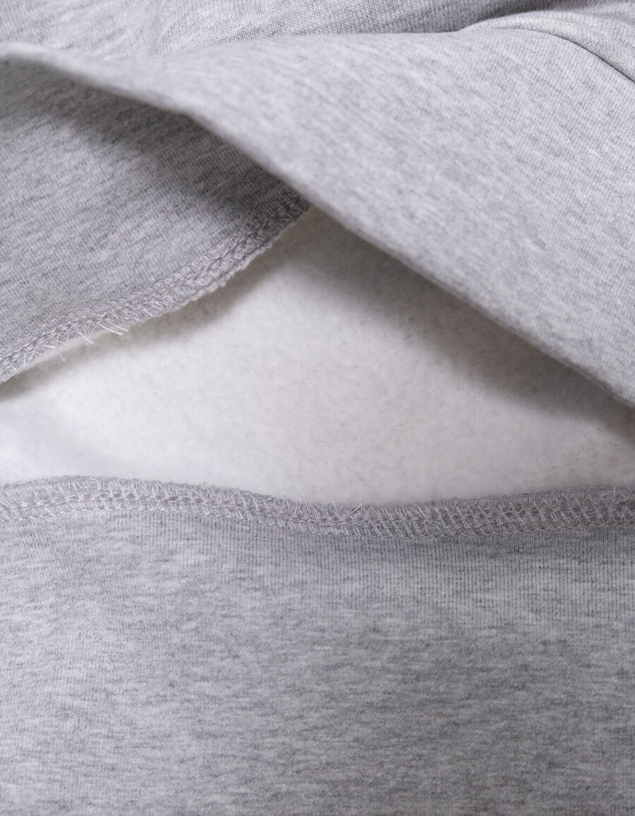 grauer jungen-hoodie mit beflocktem samt-slogan