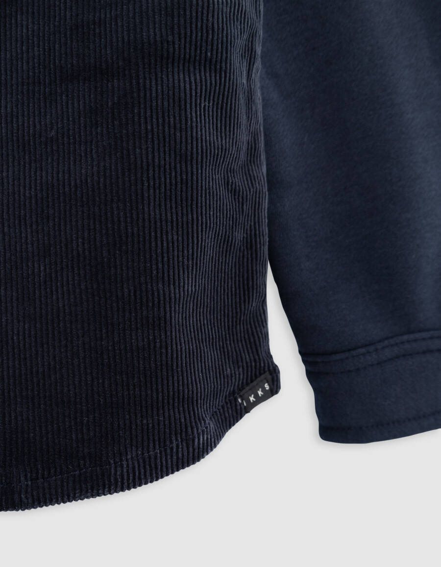 marineblauer zweilagiger kapuzenpullover für jungen