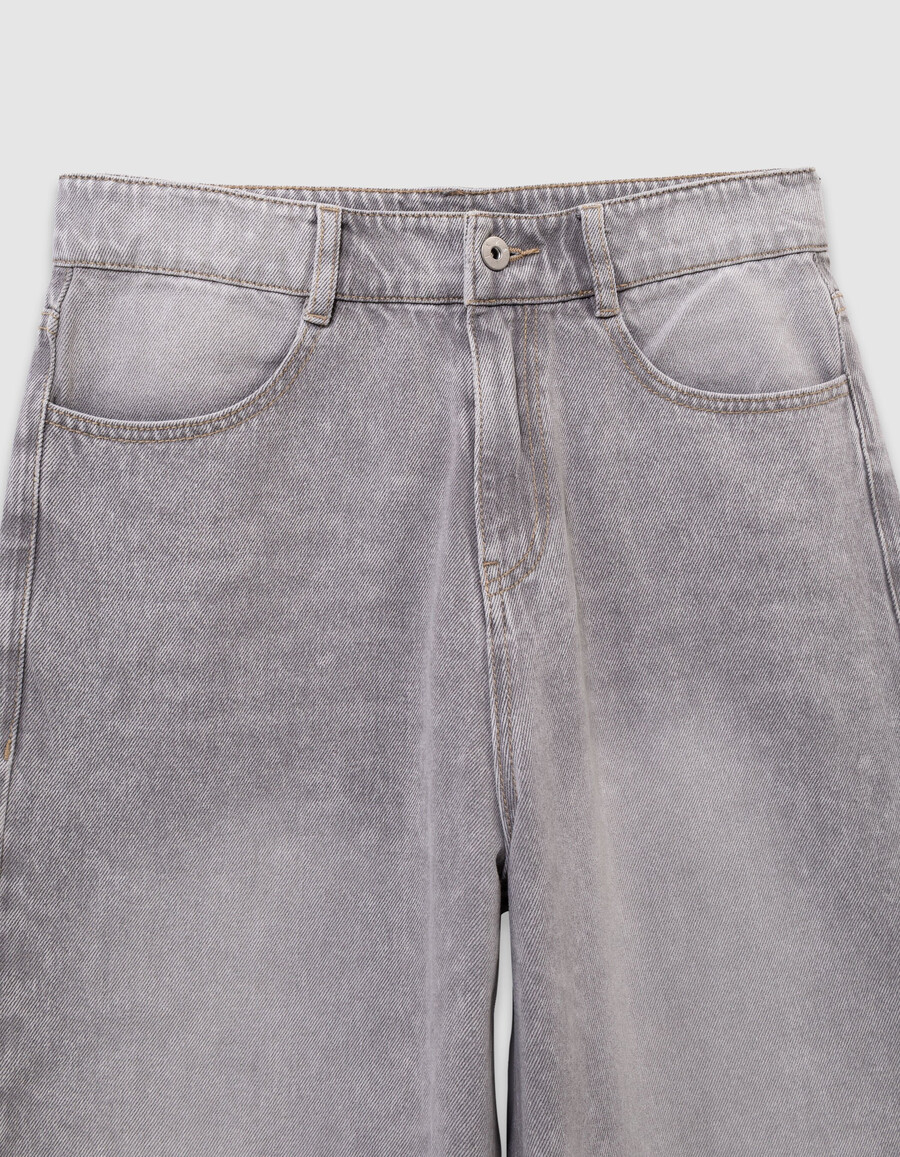 jungen-jeans in verwaschenem grau super baggy-stil