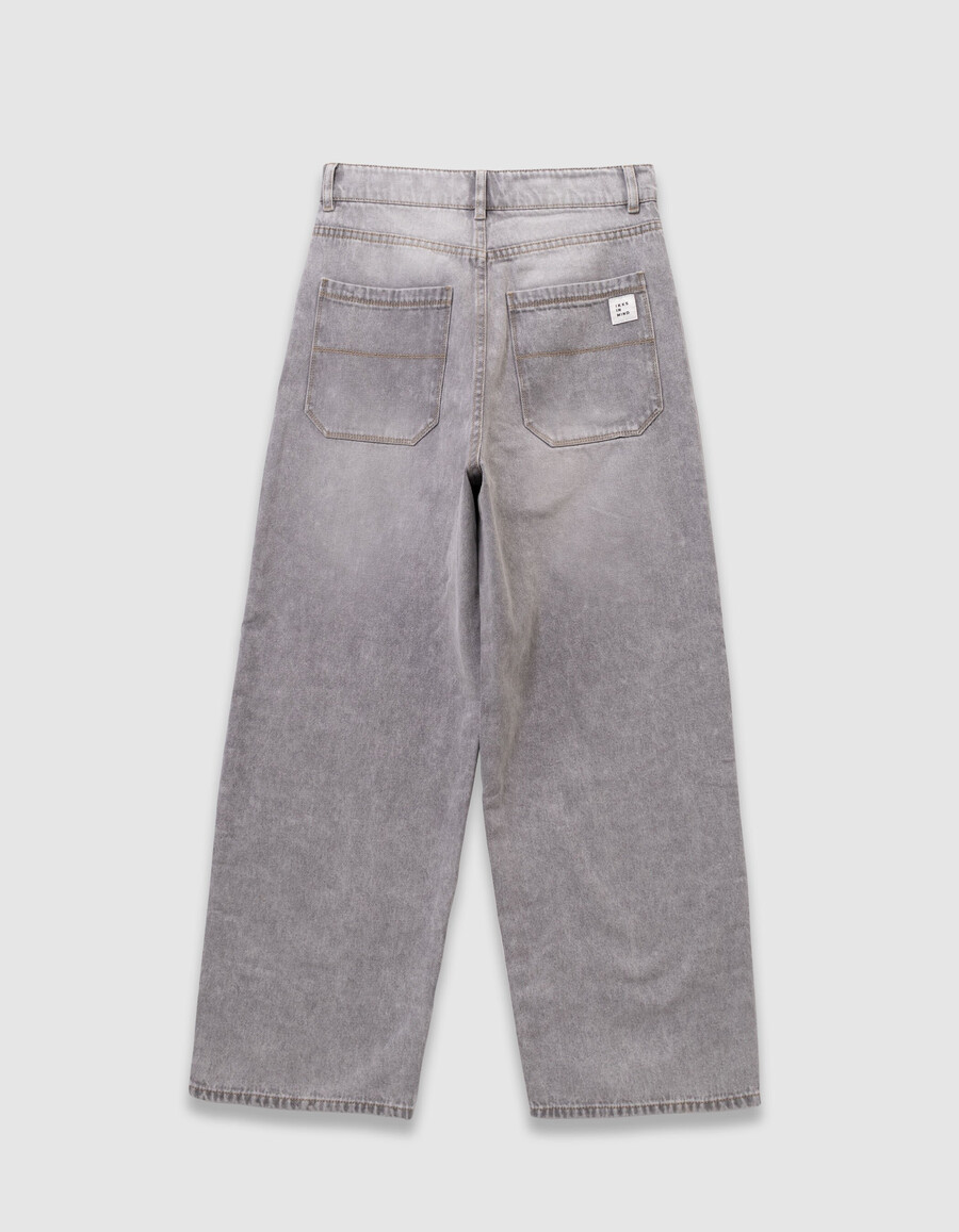 jungen-jeans in verwaschenem grau super baggy-stil
