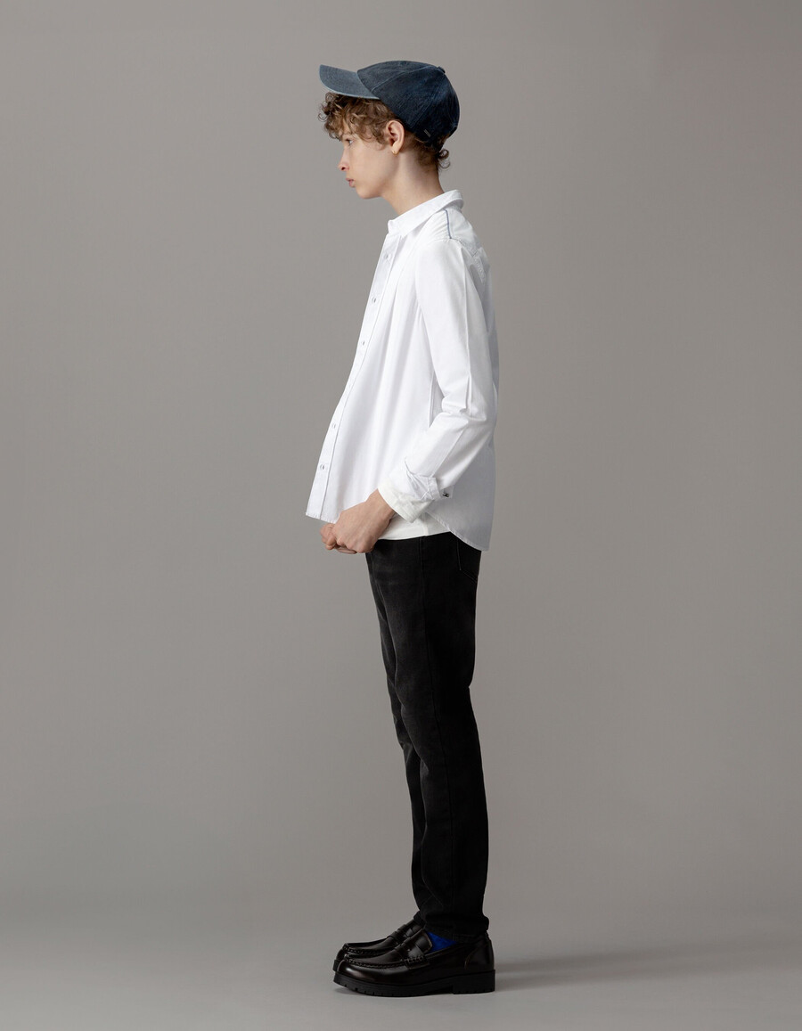 graue gewaschene slim-jeans für jungen
