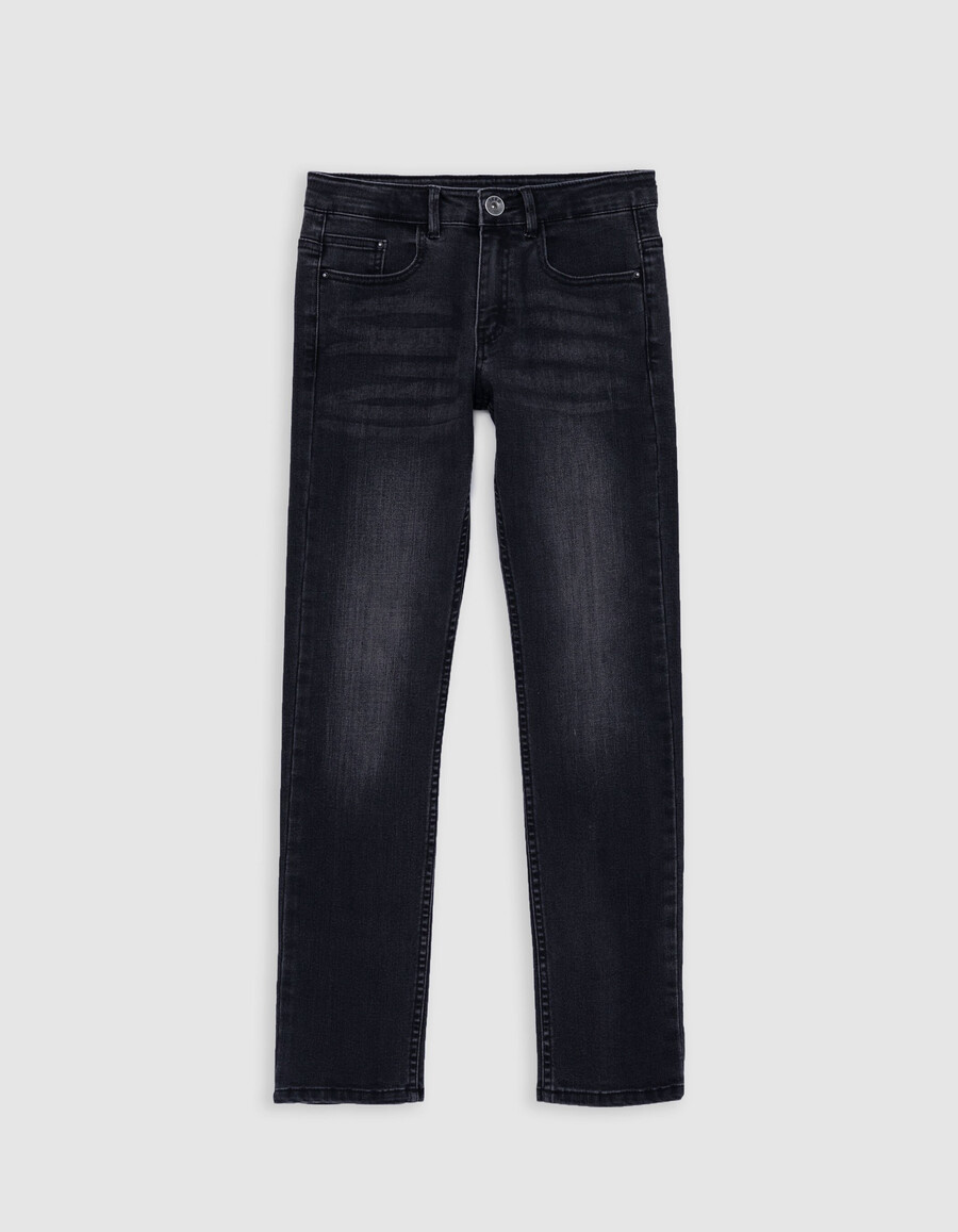 graue gewaschene slim-jeans für jungen