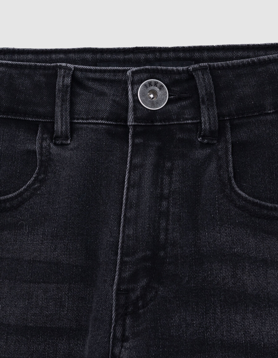 graue gewaschene slim-jeans für jungen