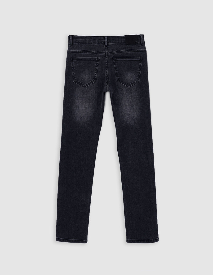 graue gewaschene slim-jeans für jungen